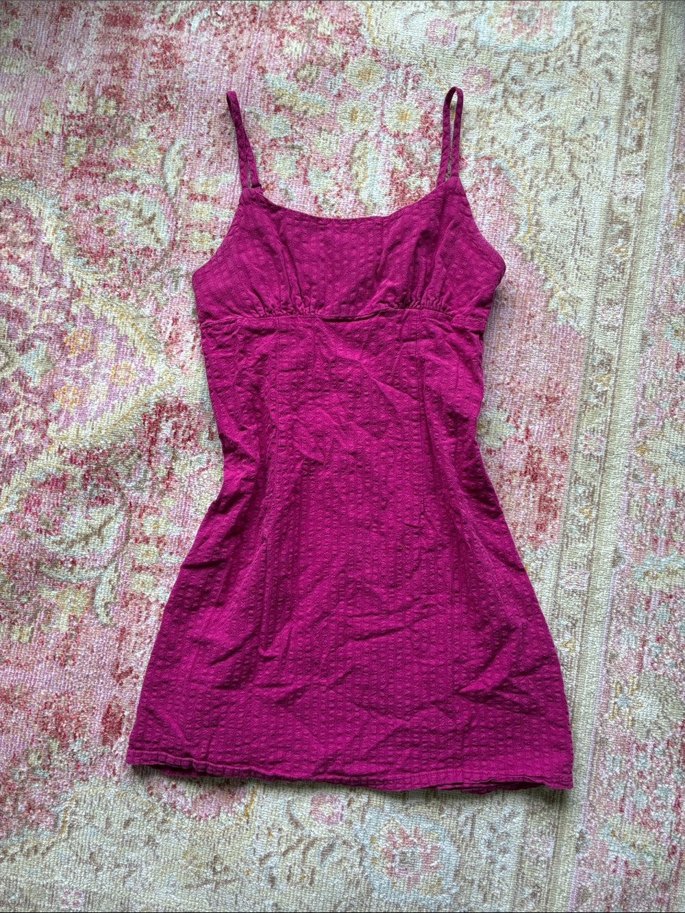 wild fable raspberry pink textured mini dress